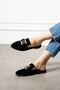 Minea Black Gold Buckle Velvet Textured Elegant Engagement Dowry Gift Guest House Slippers - 2
