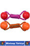 Pet Mouth Teeth Scratching Chewing Cleaning Fun Time Rubber Ball Dog Toy 2Pcs - 2