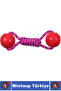 Pet Mouth Teeth Scratching Chewing Cleaning Fun Time Rubber Ball Dog Toy 2Pcs - 4