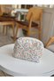 Green Crispy Floral Pattern Makeup Bag - Large Size - 2