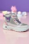 Girl's winter velcro anatomical sole comfort boots silver purple