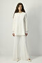 Crepe Tunic with Chiffon Cuffs