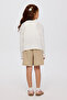 Girl's Applique Detailed Ecru Cardigan - 7