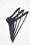 Wooden Look Plastic Clothes Hanger 24 Pieces Black Color with Swivel Heads