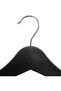 6 Wooden Look Plastic Clothes and Clothes Hangers Black - 5