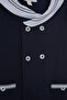 Newborn Navy Blue Jumpsuit with Collar and Button Detail - 2