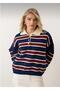 Women's Polo Neck Buttoned Knitwear Sweater - 3