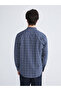 Lcwaikiki Classicnavy Blue Regular Fit Long Sleeve Plaid Poplin Men's Shirt - 5