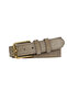 100% Genuine Leather, Gold Buckle 4 cm Suede Light Milk Brown Women's Belt; Jeans, Sports Belt=Suede.76.Milk.K - 2