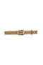 100% Genuine Leather, Gold Buckle 4 cm Light Yellow Suede Women's Belt; Jeans, Sports Belt=Suede.44.Yellow - 7