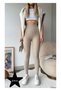 Diver Fabric Cream Leggings