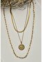 Steel Vintage 3-Piece Necklace Set (Non-Tarnish) - 3