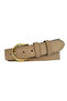 100% Genuine Leather, 4 cm Light Yellow Suede Women's Belt with Gold Buckle; Jeans, Sports Belt=Suede.70.Yellow - 2