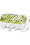 Stackable 50-Cavity BPA-Free Ice Cube Tray with Lid, Bin and Shovel (Green A) - 4