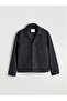 Lcw Vision Anthracite Shirt Collar Suede Men's Jacket - 6