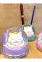 Lucky Fortune Cat (Maneki-Neko) Water Pen Holder – Mini Snow Globe Effect Desk Decor (8 cm) - 3