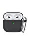Flexible Silicone Case Cover Compatible with AirPods Pro 3 - Black