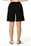 Pearl Tie-Up Long Summer Muslin Shorts Black Syh - 2