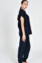 Luxury Stretch Fabric Scrubs Nurse and Doctor Uniform Set Hospital Uniform Navy Blue - 3