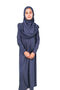 Practical One-Piece Children's Prayer Dress with Headscarf 8-12 Years - Navy Blue - 5