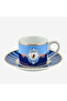 Love Birds Blue Porcelain Coffee Cup 90 ml