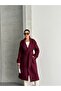 Laura Belted New Season Lined Premium Quality Comfortable Fit Women's Melton Coat Jacket - 4