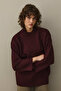 Oversize Knitted Sweater Plum - 3