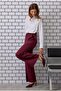 Slit Detailed Trousers Burgundy - 2
