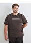 Plus Size Crew Neck Printed Men's T-Shirt