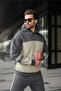 طقم بدلة رياضية بغطاء رأس علوي وسفلي مدخن E7340 - 3