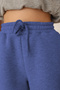 Women's Blue Relaxed Fit Sweatpants with Elasticated Cuffs and Waistband - 5