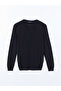Navy Blue V-Neck Long Sleeve Men's Knitwear Sweater from Guleis Store - 5