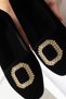 Orvia Black Gold Buckle Velvet Textured Elegant Engagement Dowry Bag Guest House Bag - 4