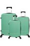 Fusion 3-Piece ABS Hard Luggage Set - Light Green + 1-Year