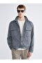 Lcw Vision Anthracite Shirt Collar Suede Men's Jacket - 2
