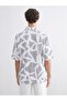 Regular Fit Short Sleeve Patterned Men's Shirt - 4