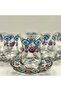 Hand Painted Patterned 6-Person Tea Cup Set - 2