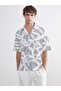 Regular Fit Short Sleeve Patterned Men's Shirt