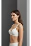 2317 3-Piece Women's Bra Set – Cream White Black |   Unstructured • Lycra Fabric • with Clasps • Satin Inner Surface - 3
