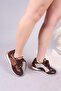 Salta Double Lace-Up Garnished Sneakers Brown - 3