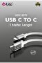 U&i 120W Type-C to Type-C Nylon Fast Charging Cable (1M, White) - 2