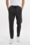 High Quality Comfortable Fit Pockets Zippered Three Thread Ribbed Men's Sweatpants 2590 Smoked Anthracite