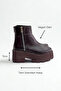Brown Thick Sole Women's Boots P9018 - 2