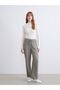 Lcwaikiki Classic Elastic Waist Textured Muslin Women's Trousers