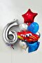 Red Car Themed Balloon Set Age 6