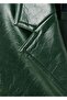 Long Leather Effect Coat - 6