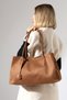 Tan Women's Large Size Nubuck Bag Shoulder Bag and Handbag - 6
