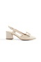Bow-Tied, Pointed-Toe, Open-Back, 5 cm Plated Heel - 3