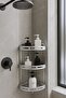 Aluminum Rustproof 3-Tier Bathroom Corner Shelf Rack Bath Organizer