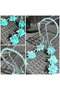 Double Pendant Flower Crystal Beaded Metal Crown Special Day Crown Female Children Outdoor Baby Blue - 2